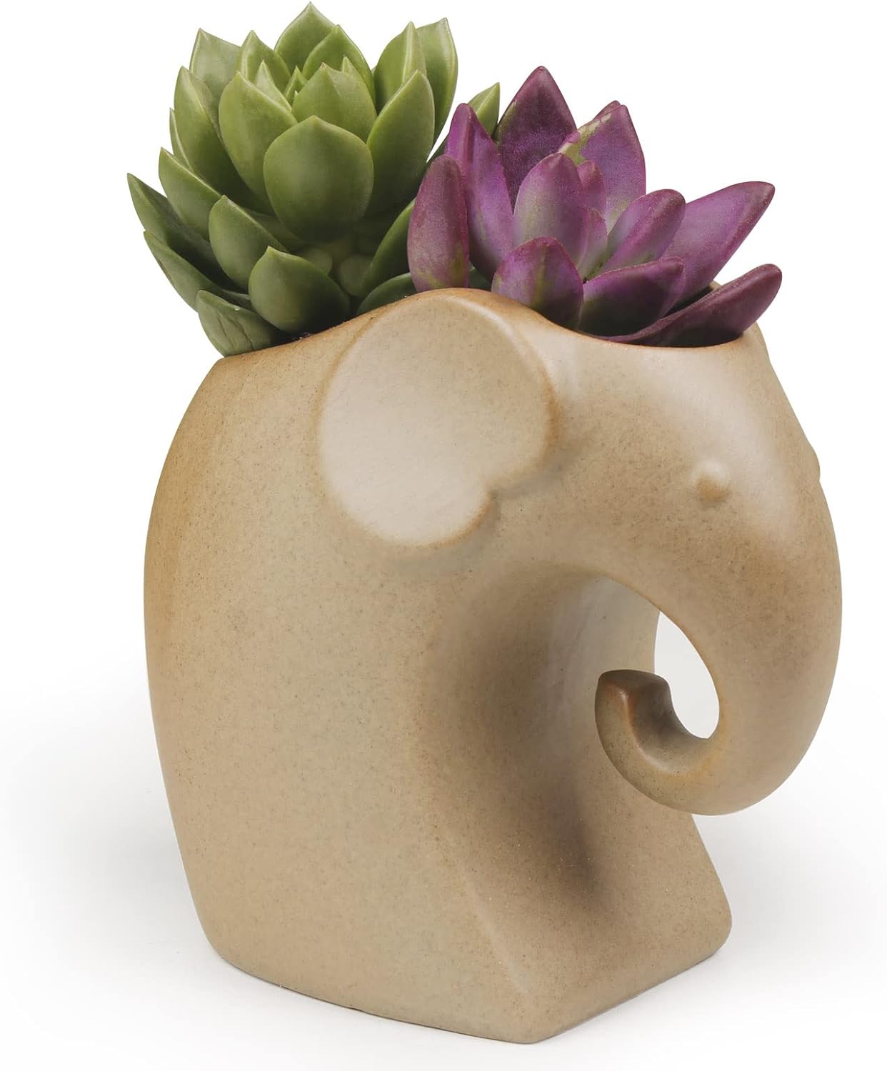 Mumutie Rough Ceramic Elephant Plant Pot, Ceramic Elephant