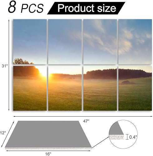 Miniatura 6 de Paneles de pared acústicos insonorizados de verano mañana campo niebla hermoso paisaje sueco autoadhesivos paneles acústicos reduce habitación eco