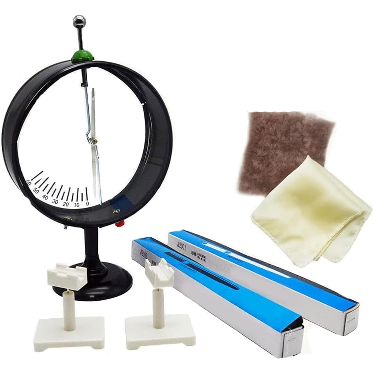Kit sperimentale di attrito statico for elettroscopio puntatore, Bacchetta di Vetro in Seta