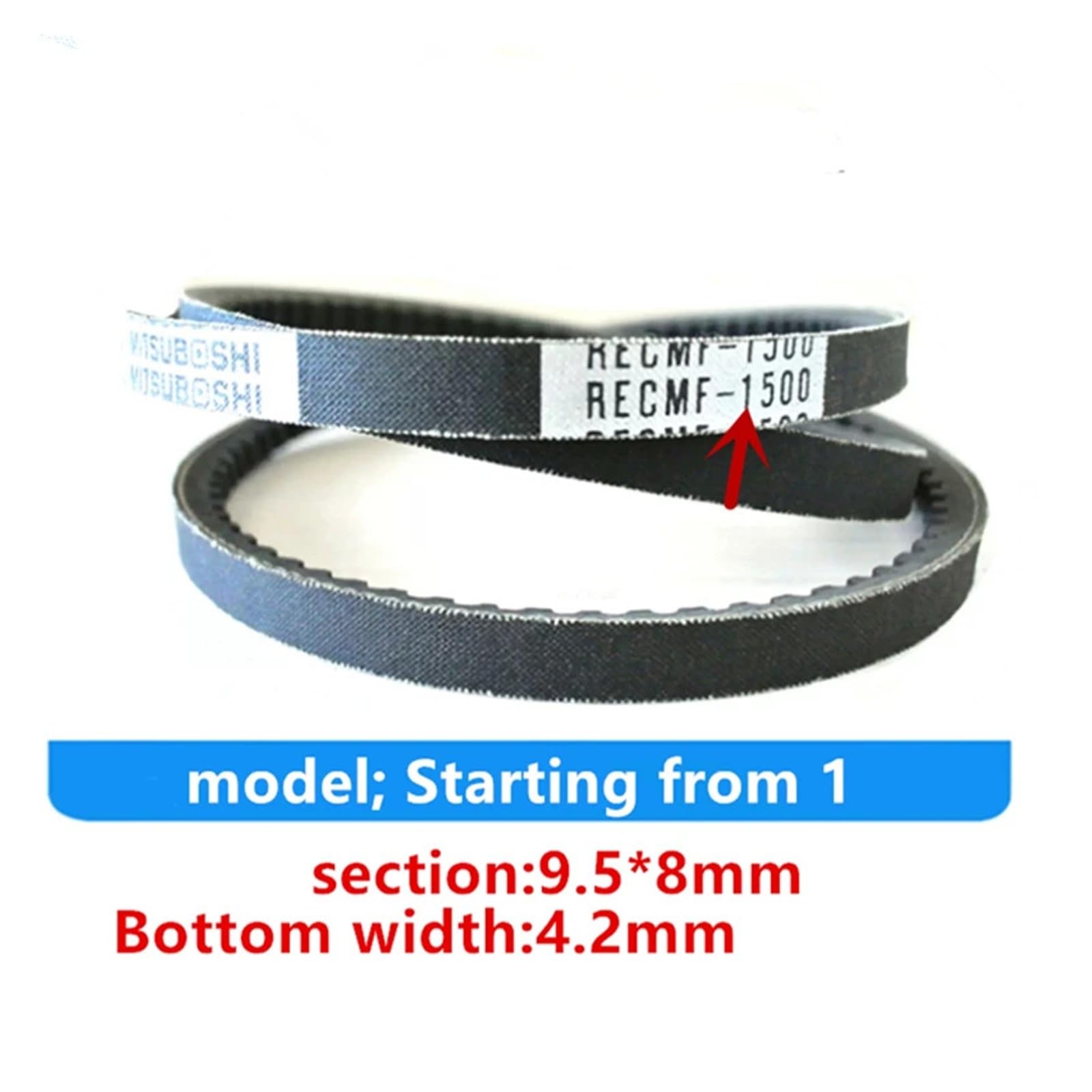 1/5pcs RECMF-1500 RECMF-1510 RECMF-1515 RECMF-1520 RECMF-1530 Dentata Auto Aria Condizionata Motore V-cinghia Rasaerba Giappone Gomma(5pcs,RECMF-1500)