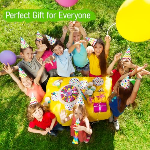 U&C Planet Beachball Set Paddle Ball Spiel Strandschlägerset aus Holz Schläger Spiel für Kinder&Familie 4 Schläger, 4 Bälle und 8 Birdies Spielzeug für Garten Strand Party (Hellgrün und Blau)