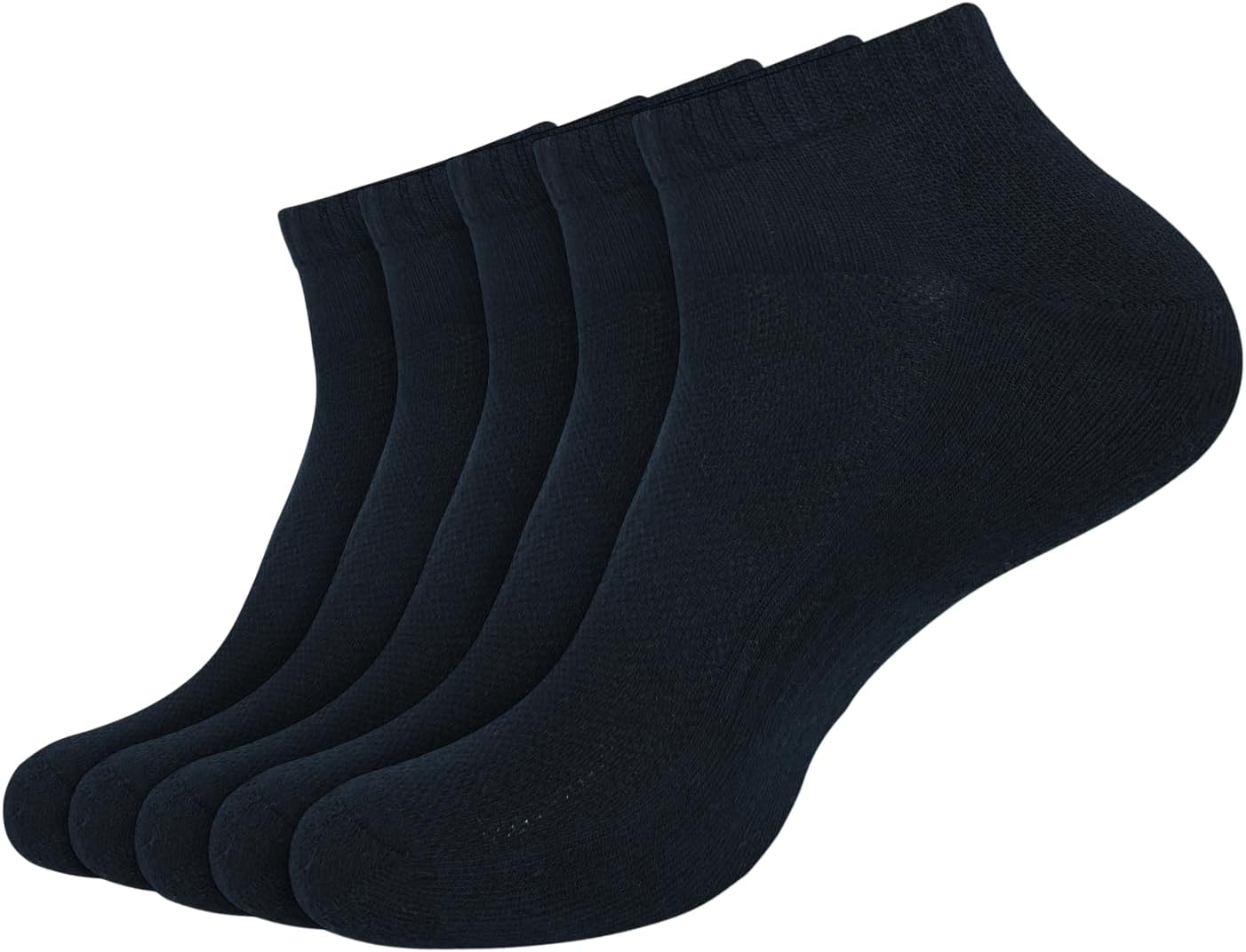 Athletic Running Ankle Socks for Men & Women Pack of 5 - Lightweight Cotton Low Cut Socks - Super Soft Ankle Sock