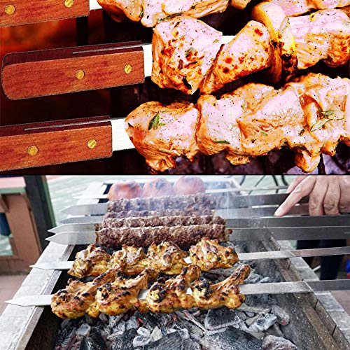 Adana Spieß Munloo 4 Stück Flache Grillspieße aus Edelstahl