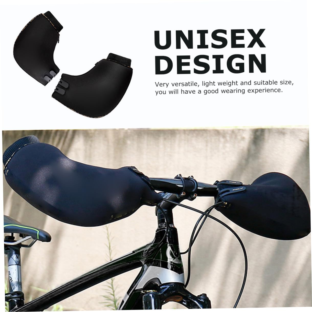 Tofficu 1paar Fahrrad Lenkerhandschuhe mit Winddichtem Wasserdichtem Schutz Gefüttert Passend für Mountainbike und Roller Winterhandschuhe für Herren und Damen