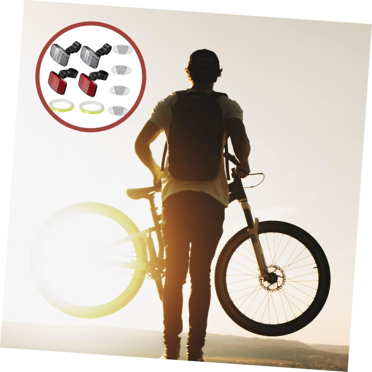 Bicycle Reflector Handlebar Front Scooter Cycle Accessories Rear Light Tire Lights Cycle Lights para