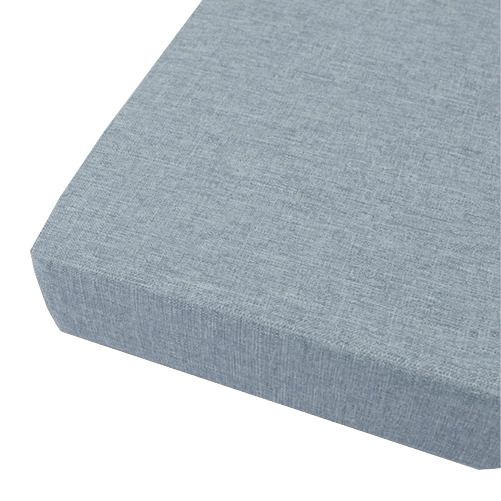 QTANZIQI Cuscino in Tessuto con Nodi di bambù Spesso 8 cm Cuscino da Giardino Antiscivolo e Rimovibile per mobili da Interno/Esterno Blu Scuro 14x70 cm Perfetto per la Cucina del Patio e l'uso in