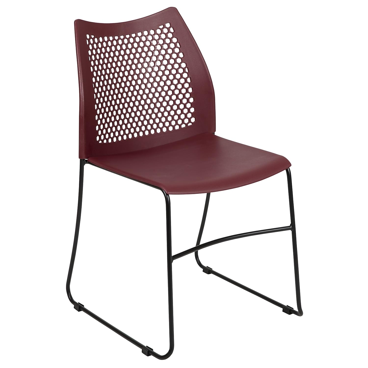 Flash Furniture Burgundy / Set of 1 / Contemporary Stacking Chairs