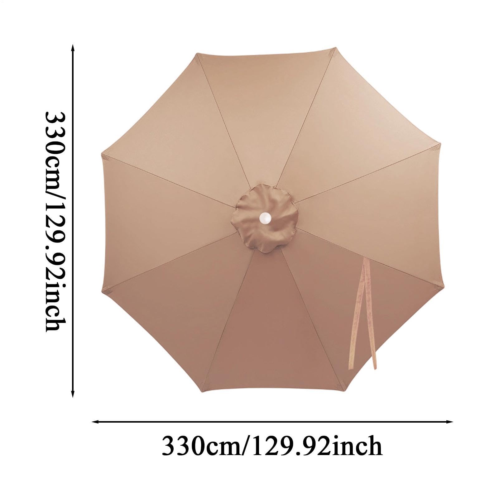 Canopy De Remplacement Pour Parasol Toile Imperméable 8 Baleines Pour