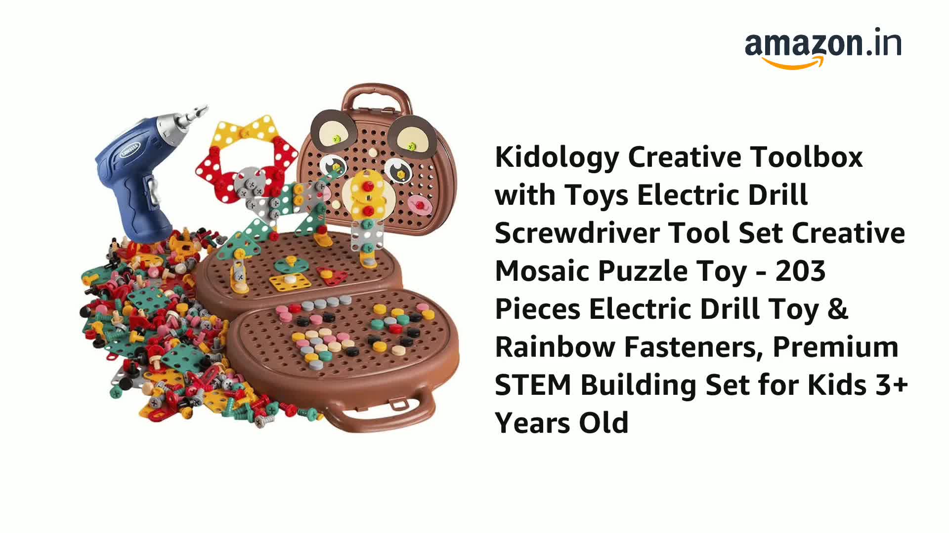 Buy Kidology Creative Toolbox with Toys Electric Drill Screwdriver