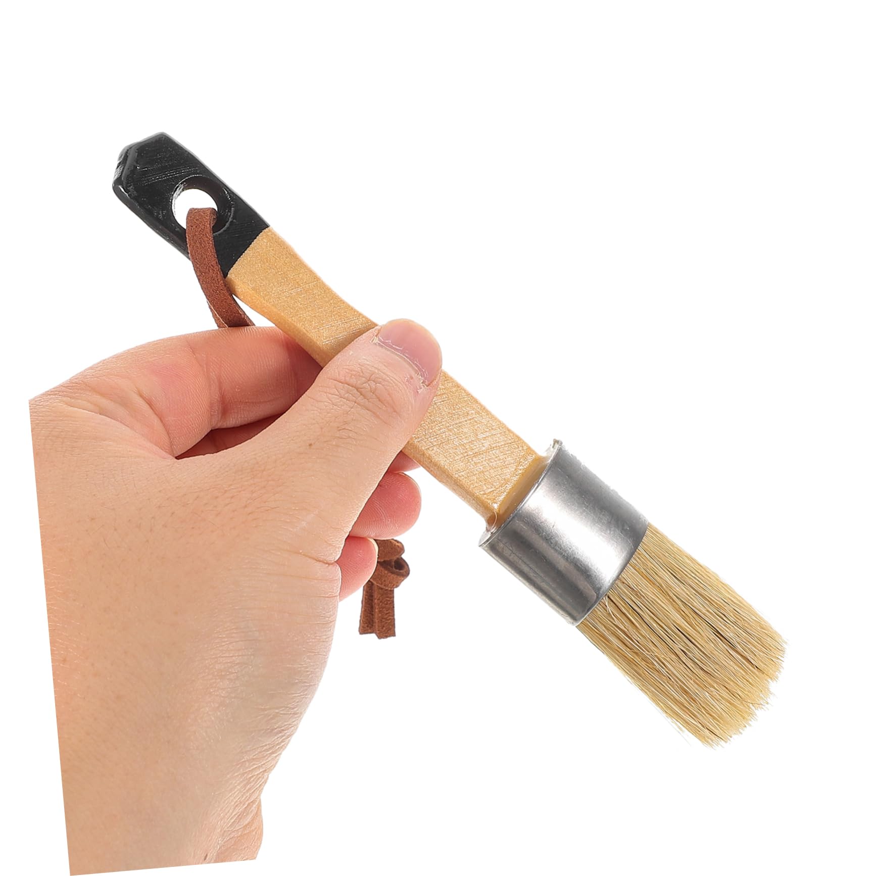 NUOBESTY 5 Series Juego De Pincel De Cera Oscuro Mate Casa Interior Pinceles Muebles Mancha Pintar Equipo Redondo Pincel De Pintores Cepillo De Pintura Conveniente De Madera 3 Piezas X 5