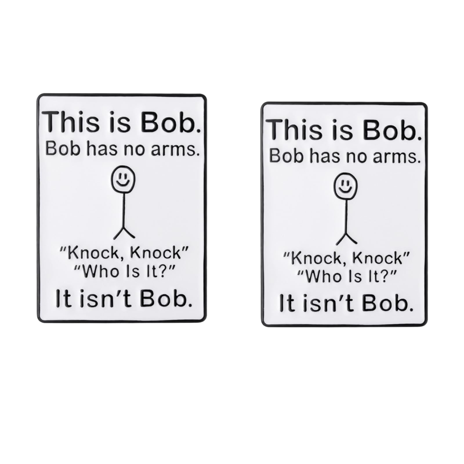 This is Bob, Bob Has No Arms Enamel Pins Funny Graffiti Badge Lapel Novelty Brooch Pins for backpack Clothes Hats Gifts