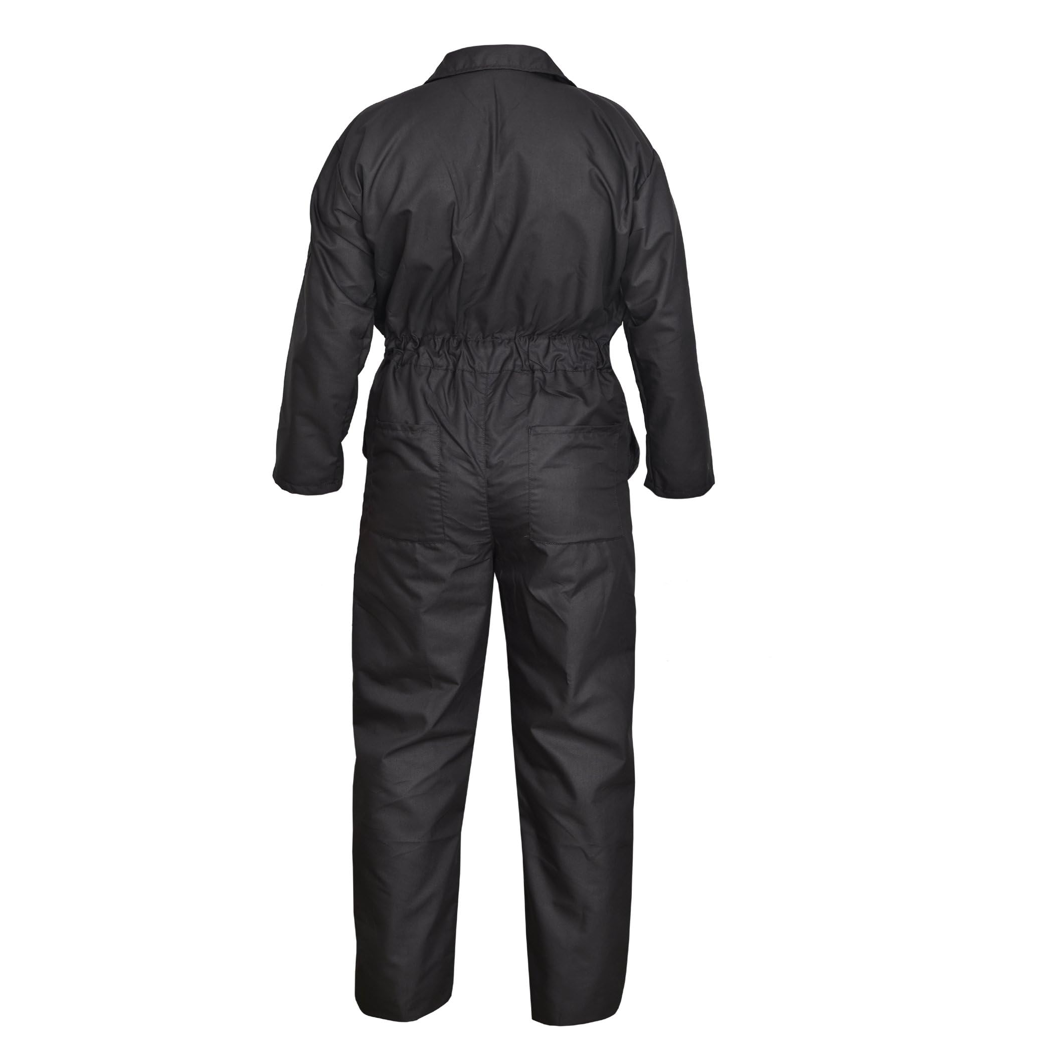 Noir pour Hommes Combinaison Ensembles Costume de Chaufferie Salopette Vêtement Travail Mechanics Bleu de Travail