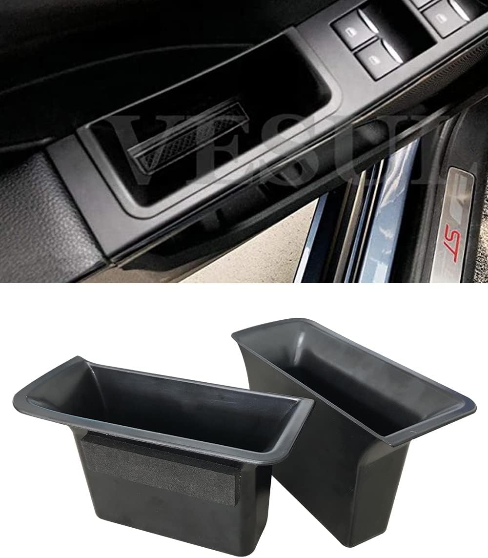 Vesul Front/Rear Row Door Side Storage Box Compatible with Ford Escape 2020 2021 2022 2023 2024 2025 Armrest Phone Container Door Organizer Handle Pocket ABS Tray Insert Glove Pallet