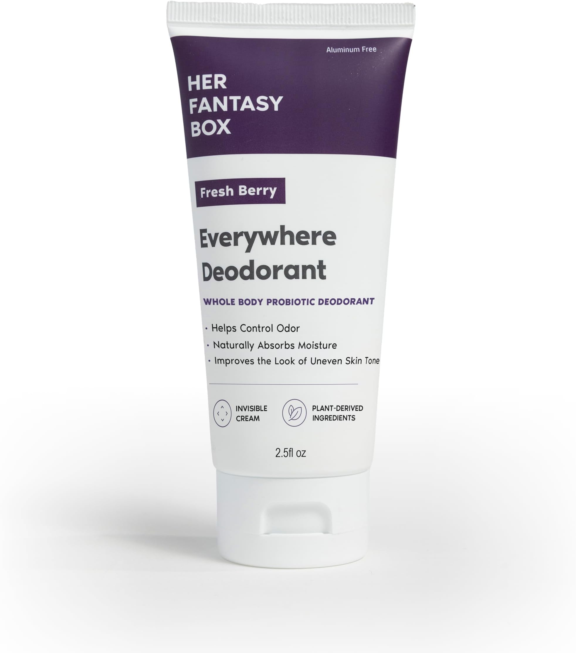 Her Fantasy Box EVERYWHERE Deodorant with Probiotics, Forest Fruits Fragrance, Aluminium Free, Naturally Absorbs Moisture, Fights Odors and Bacteria, Improved Formula