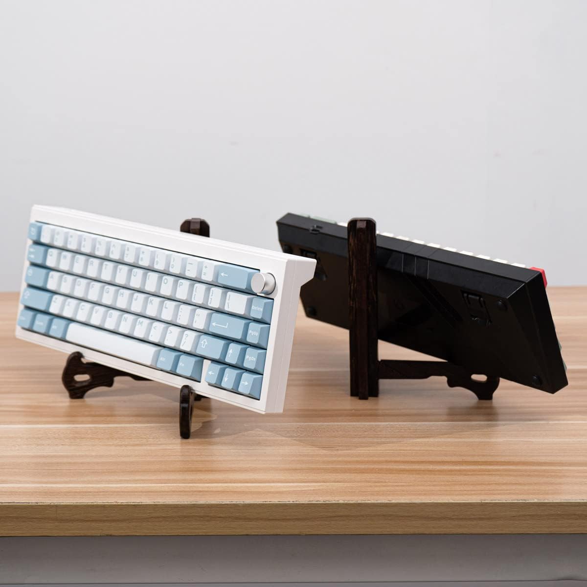 Hunfuthr Wooden Keyboard Stands Mechanical Gaming Display Holder Assembleable