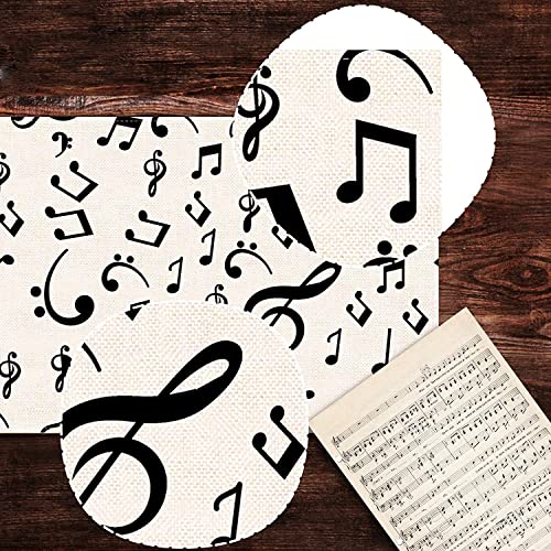 Nepnuser Musical Notes Table Runner 90 Inches Long Kids Music Event Birthday Party Decorations Dining Room Kitchen Home Decor #TOP3
