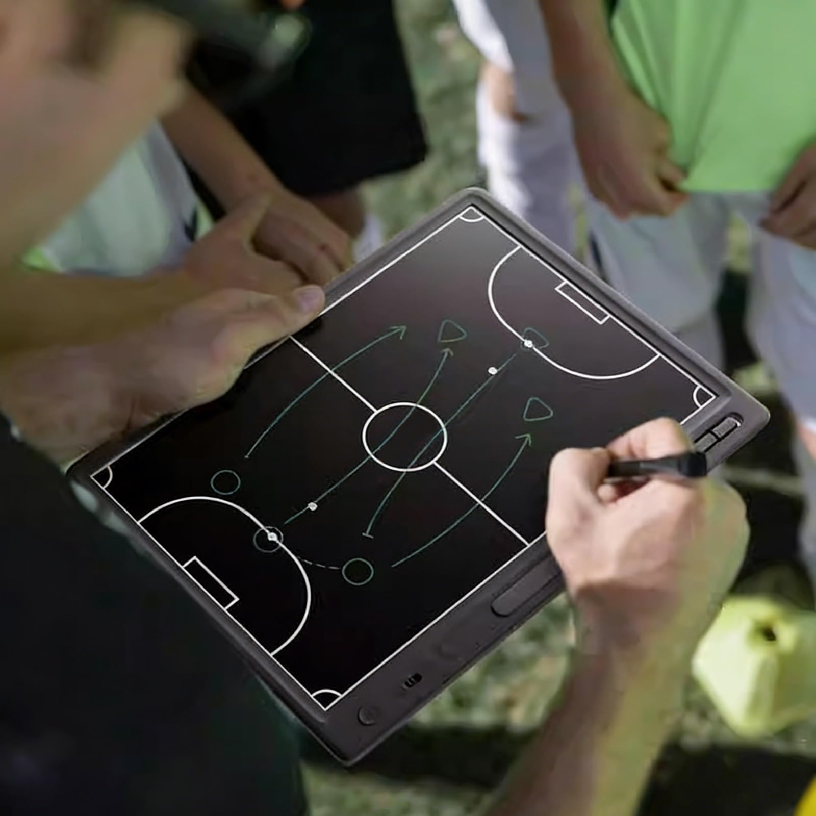 Elektroniczna Tablica Taktyczna LCD do Futsalu, Gładka Powierzchnia Pisania, w Zestawie Rysik I Torba do Przechowywania, Wytrzymały Materiał, Idealna Zawodów I Treningów
