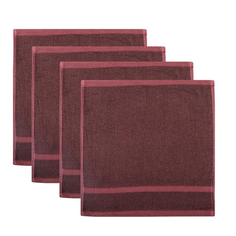Bamboo Face Towel – Ultra Soft & Absorbent for Facewash, Gym, Spa, Beauty Salon | Gentle on Sensitive Skin | Set of 4 | 450 GSM | Quick-Dry & Lint-Free | 30cm x 30cm (Choco Brown)-image-46