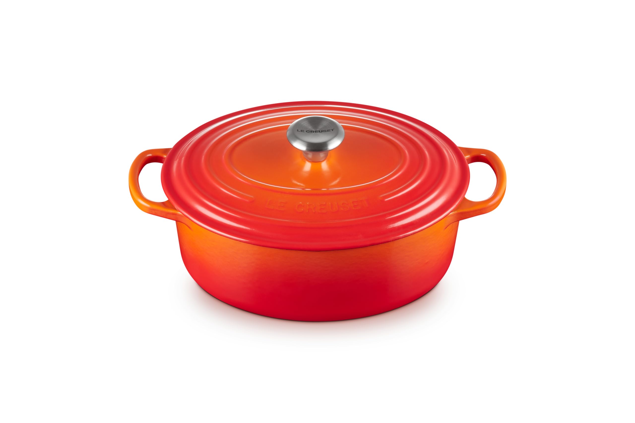 Le Creuset Enameled Cast Iron Signature Oval Dutch Oven, 2.75 qt., Flame