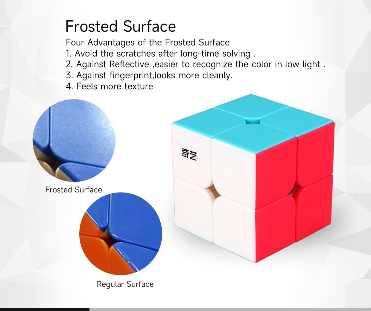 Logica Gochi - Cubo Magico 2x2 Qidi S2 Senza Adesivi - Speedcubing - Cubo per principianti - Puzzle logico - Cubo professionale