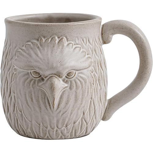 Bald Eagle Ceramic Coffee Mug - Handcrafted 3D Large Mug - Gift for Nature Lovers and Wildlife Enthusiasts