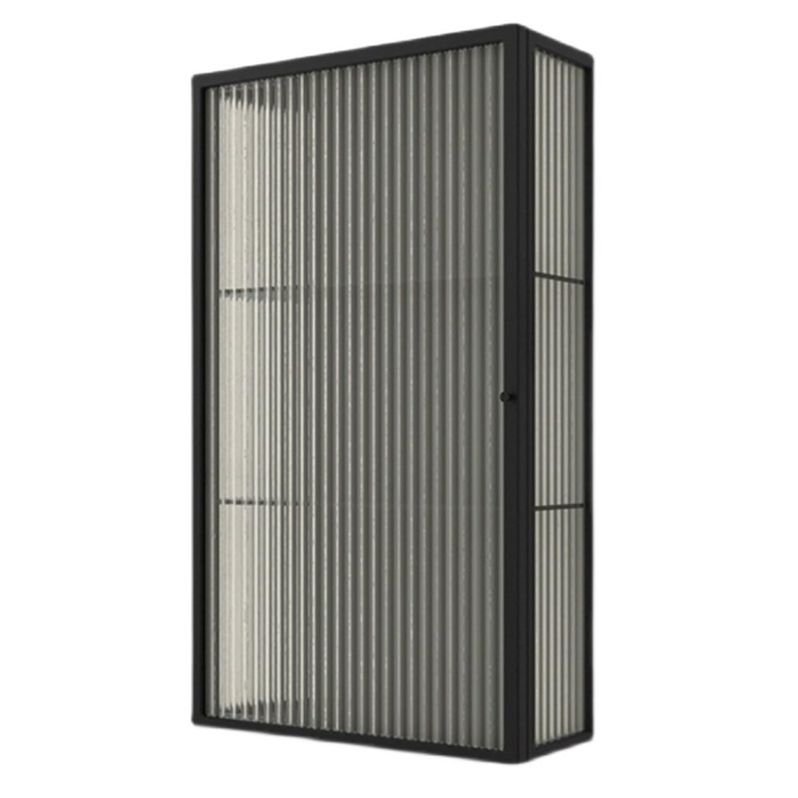 Whsmke Wall Mounted Cabinet With Glass Door, Floating Storage Cabinet For Bathroom, Kitchen, Living Room Entryway Organizer Medicine Cabinet For Small Items(Black,60 * 50 * 15cm)