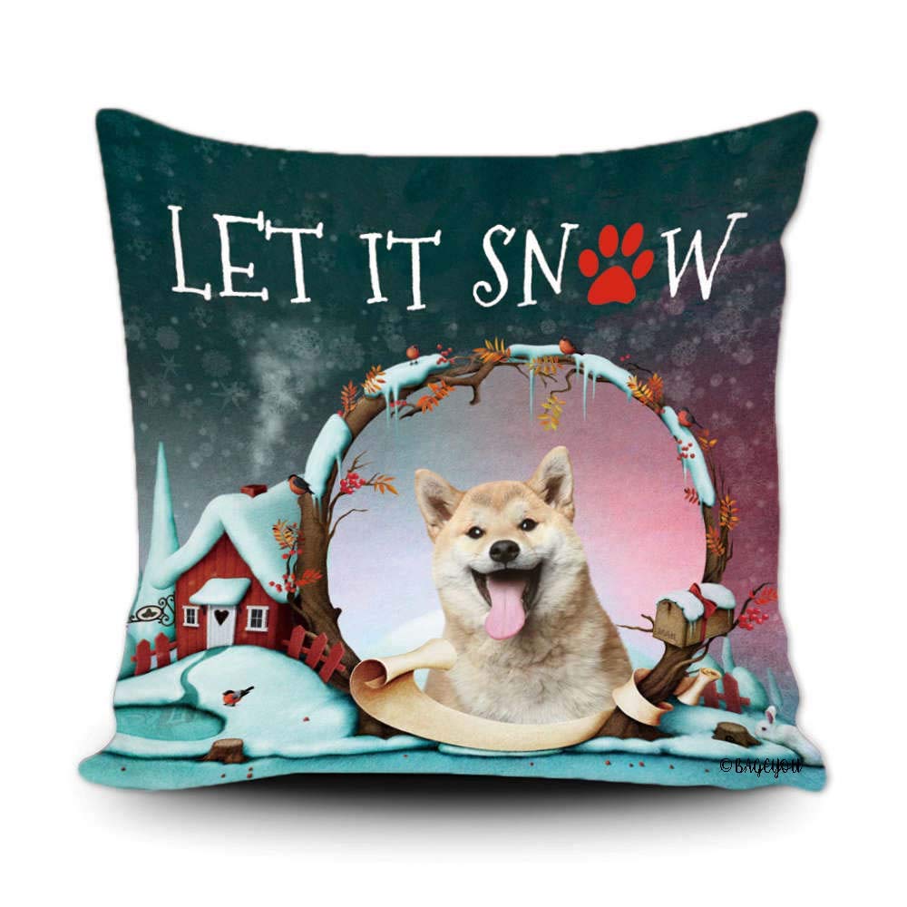 BAGEYOU Federa per cuscino con scritta Dog Love, decorazione per divano e divano, 40,6 x 40,6 cm, stampa su entrambi i lati