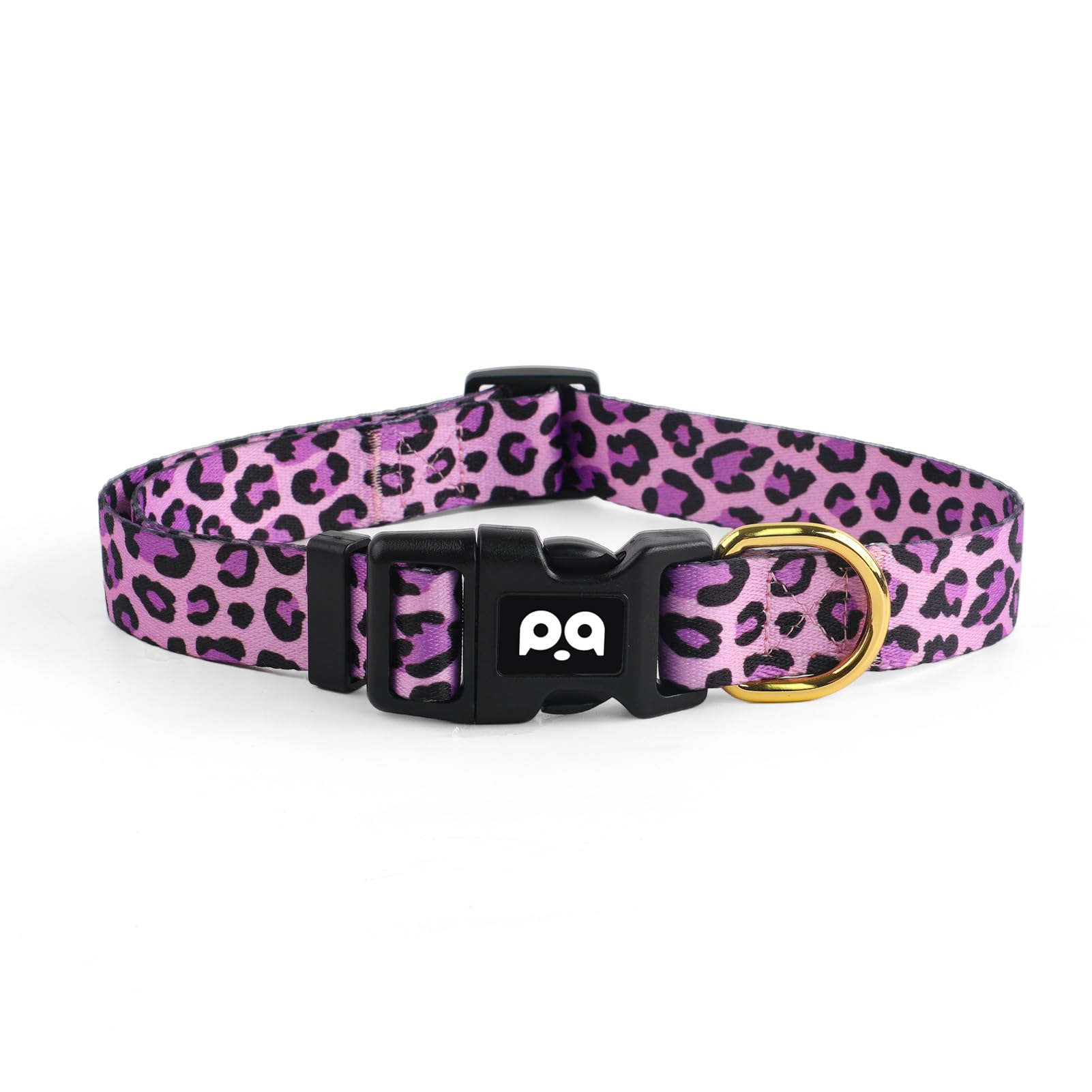 Collier souple réglable pour chien rose fleuri QQPETS taille S