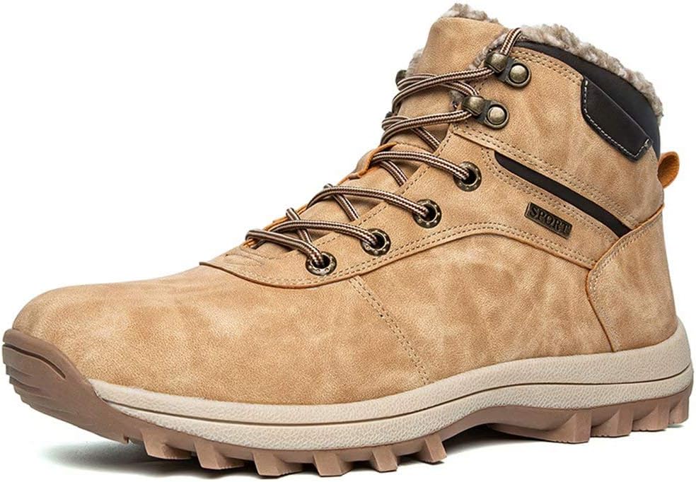 GSLNOLN Men's Women's Warm Snow Boots Winter Waterproof Fur Lined Booties Non-Slip Hiking Shoes