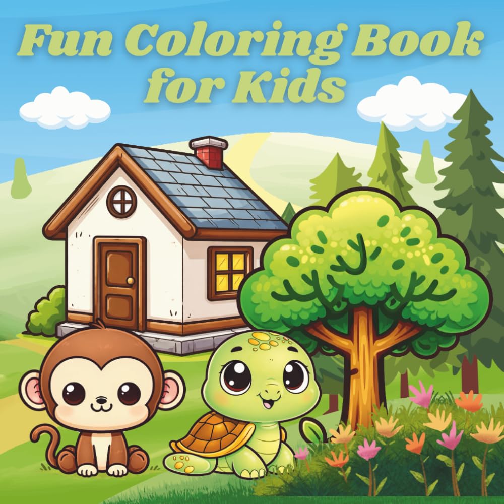 Fun Coloring Book for Kids Ages 3–6: Simple & Big Pictures