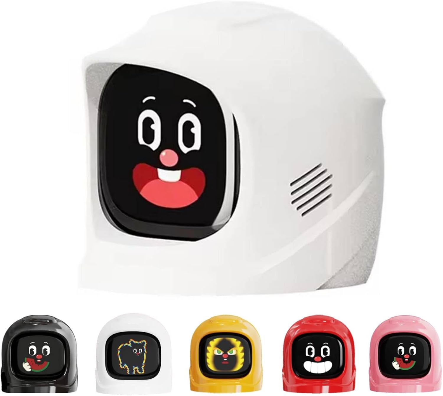 Car Robot Dashboard – Smart Car Emotional Companion Decoration with Animated Expressions, Cute AI-Inspired Dashboard Buddy for Mood Boost & Interior Style (Whtte)