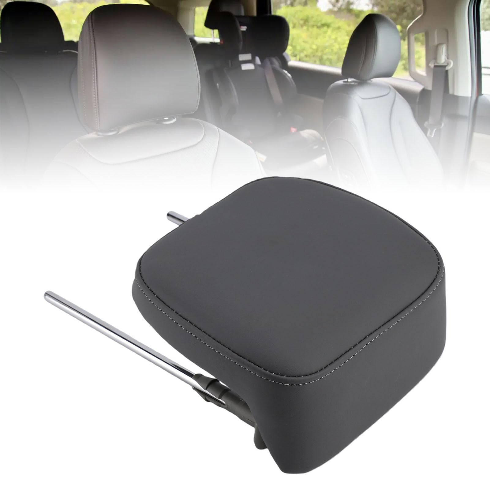 AMONIDA Poggiatesta per Seggiolino Auto per Proprietari di Auto in Sostituzione di Vecchi Poggiatesta, Altezza Regolabile per Passeggeri di Diverse Altezze, Staffa in Acciaio Anti