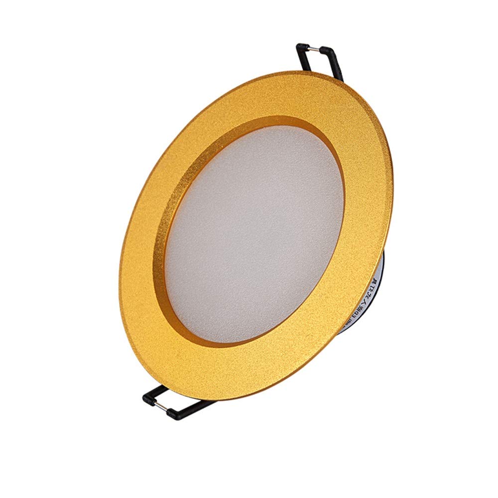 TCHAUSGZZD Dimmable COB LED Ceiling Downlight Ultra Bright Commercial Lighting Cozy Movable Panel Spotlight Light Aluminum Round Power Directional Decor Downlamp Decoration (Color : 3w)