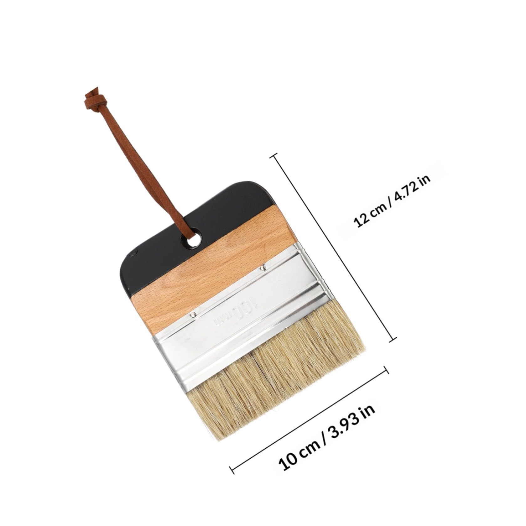 BESTYASH Set 4 Pennelli per Dipingere Manico in Legno e Setole di Cinghiale, Flessibili e Compatibili Vernici a Finitura Gessata per Decorazione Casa