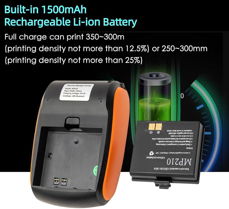 Sunydog 58mm Wireless Hordozható Termális Nyomtató Android Kompatibilis