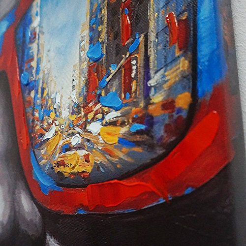 Modern Black Art African American Canvas Wall Art Pop Star Canvas Painting (24 X 24 Inch, A Framed) #TOP5