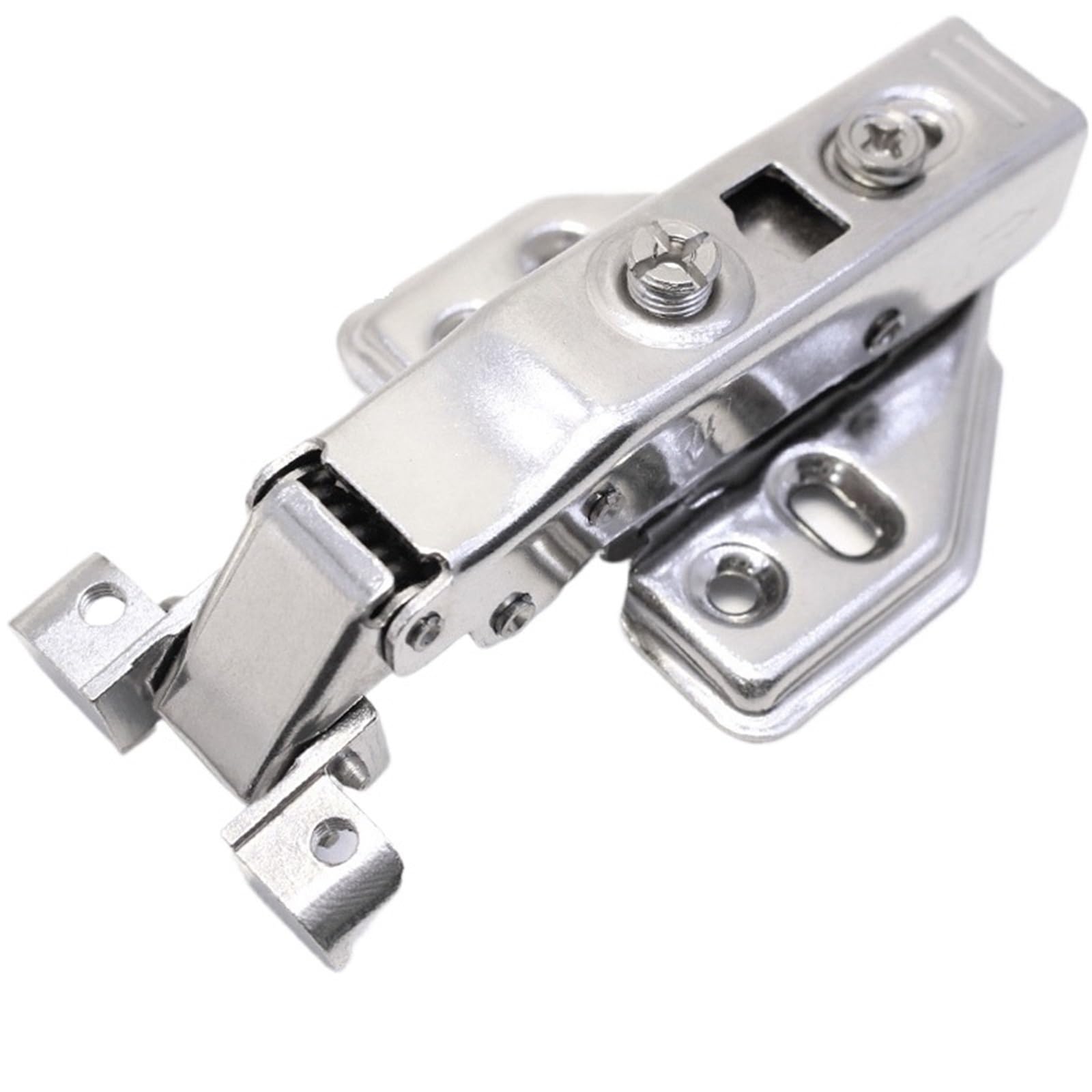 1pcs Metal Aluminum Door Hinge Cabinet Door Hinges(Silver Full Overlay)