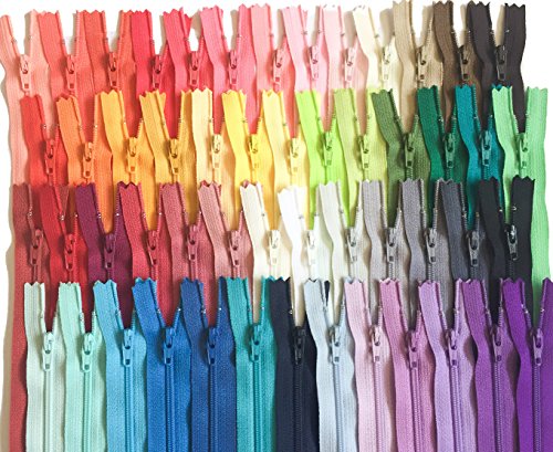YKK Zippers Assortment of Colors 7 Inch Number 3 Nylon