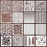 Camouflage Pattern Stencils for Painting on Wood Herringbone Stencil Cubist Templates Geometric Stencils for Wall Scrapbooking Cookie Furniture Floor Decor