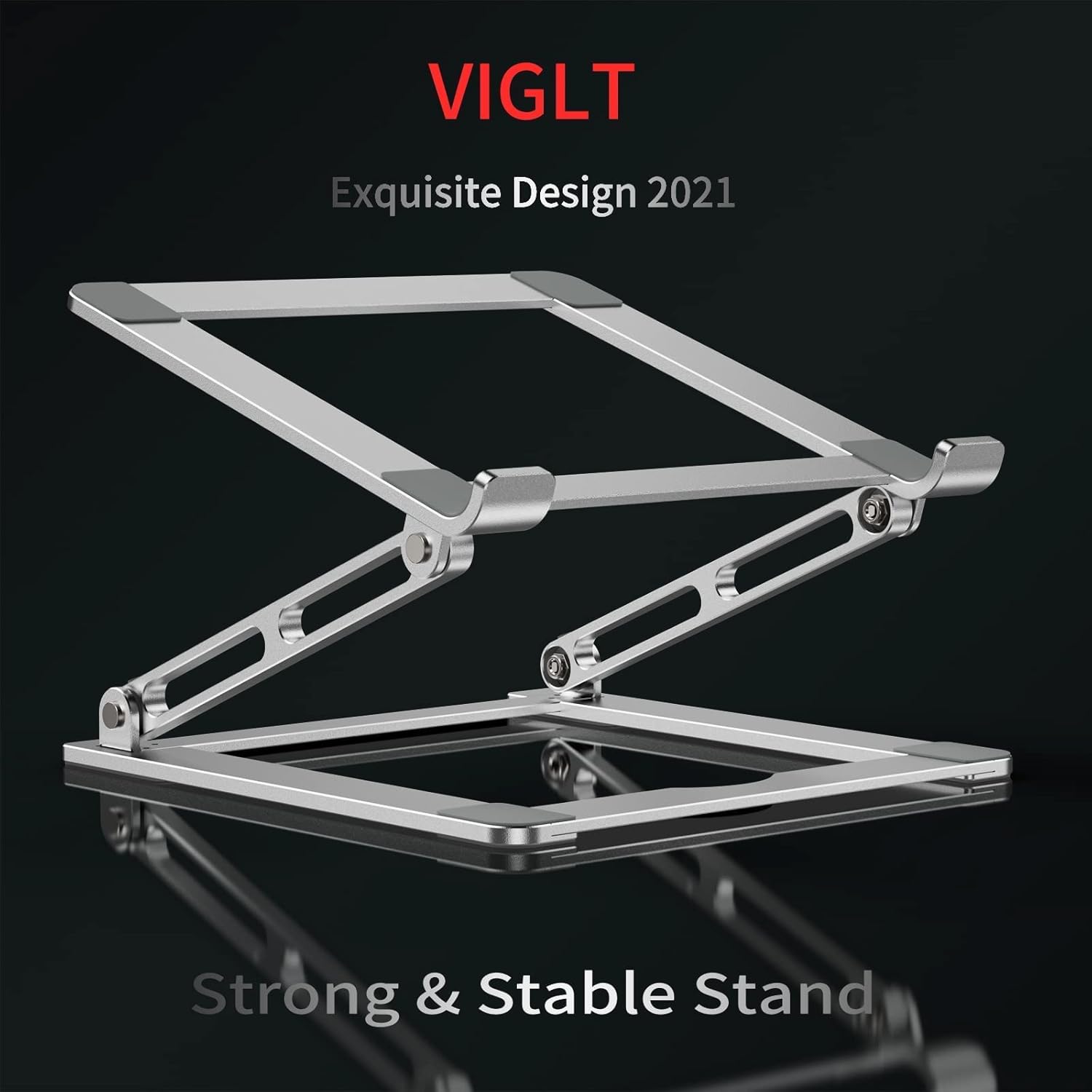 Laptop Stand for Desk, Adjustable Laptop Stand Holder Portable Laptop Riser with Multi-Angle Height Adjustable Computer Stand for MacBook Air/Pro and More Notebooks 10-17.3"-Grey : Electronics