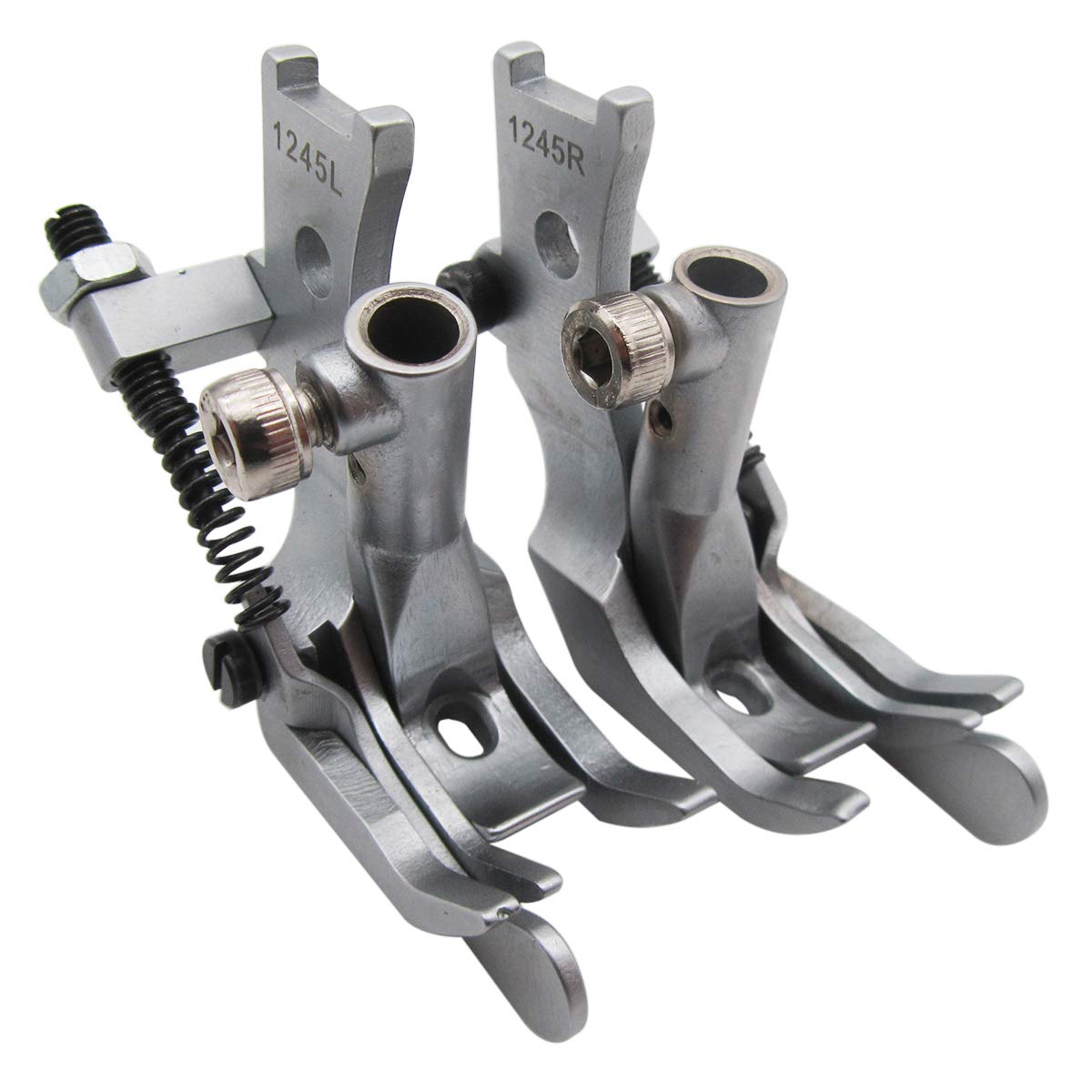 CKPSMS Brand -#GCGR-1245+GCGL-1245 Each Right and Left Side Spring Edge Guide Foot Compatible with/Replacement for Pfaff Brand 1245, 545, 145, 335 (Size:5MM)