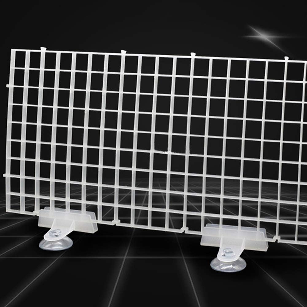 AZXAZ 10 pcs Aquarium Fish Tank Divider Grid Isolation Board Plastic Egg Crate Fish Tank Bottom Net Filter Tray