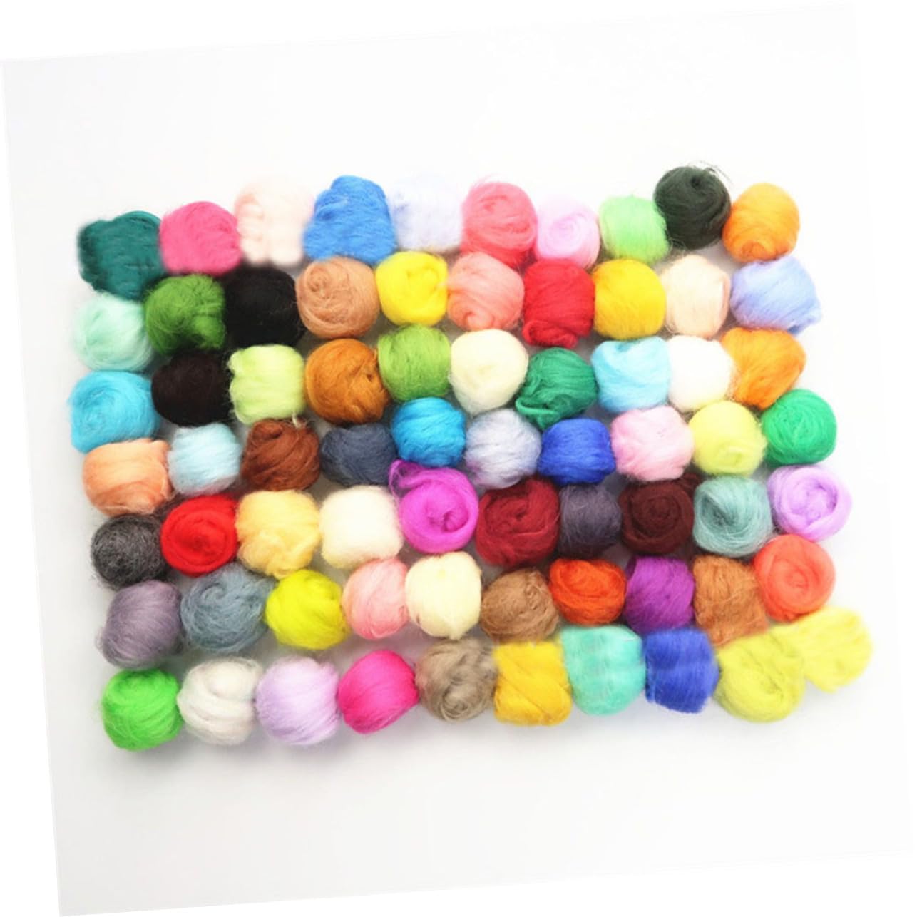 Angoily 40 Farben Merino Filzwolle 10g, Bunte Wollfasern für Nadelfilzen
