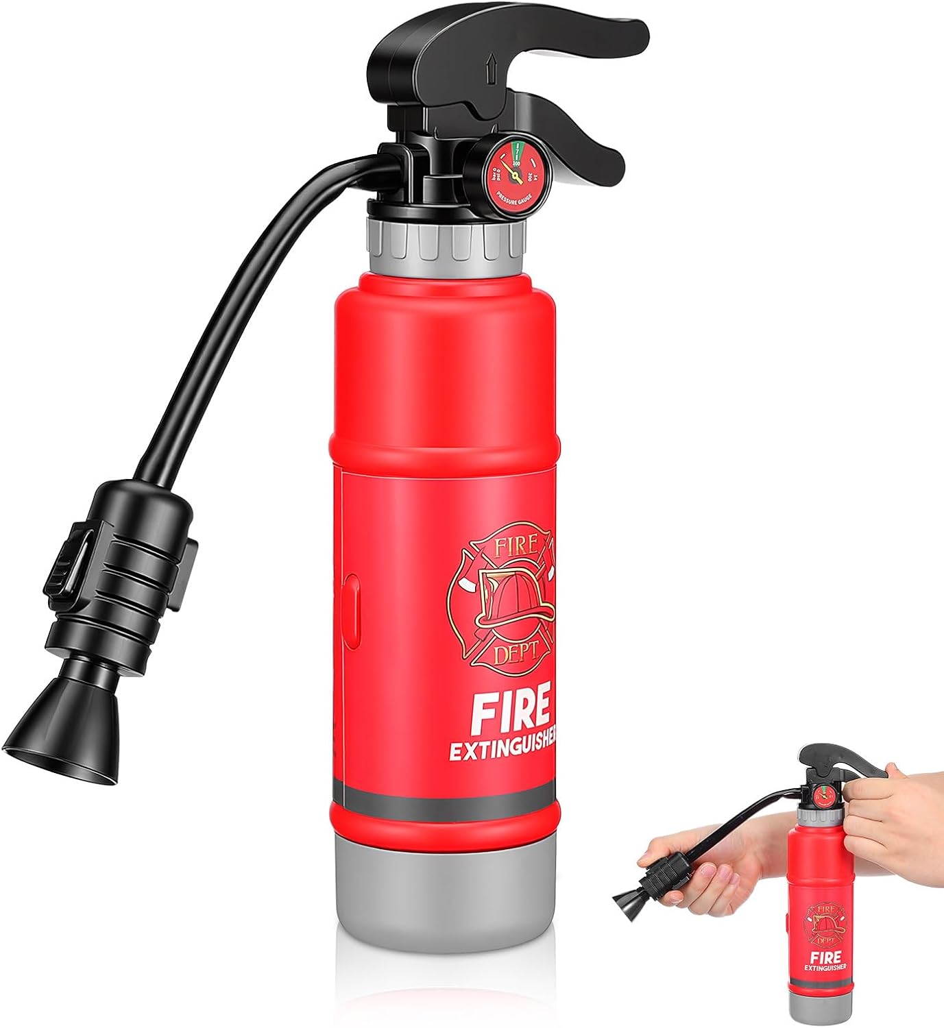 Kisangel Realistic Fire Extinguisher Toy Kids Firefighter Spray Toy Mini Fire Extinguisher for Beach Pool Outdoor Play and Birthday Party Favors
