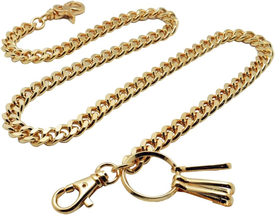 UNIQSUMBasic Curb Cuban Link wallet chain Swivel Trigger snap Biker Punk Key chain