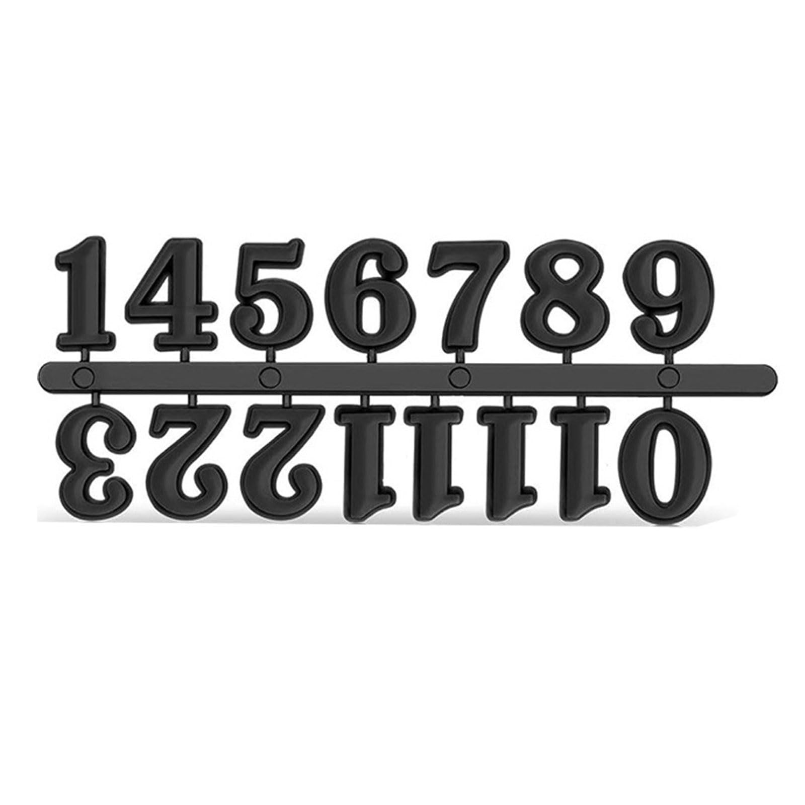 Osniyaw 2 Cm Black A Letter Customizable Clock Numbers Parts Set, Arabic And Roman Numerals, Metal Numerals Kits For Home Decorations, Clock Repair Accessories, Set With Roman Numerals