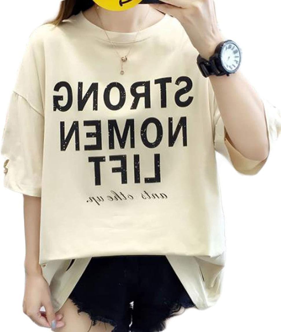 Bestmood レディース Tシャツ ロング 半袖 ビックtシャツ ゆったり ティーシャツ ダメージ加工 クルーネック Tシャツ ファッション 着痩せ 白tシャツ 大きいサイズ 韓国風 トップス 夏 特価 Bestmood レディース Tシャツ ロング 半袖 ビックtシャツ ゆったり ティーシャツ ダメージ加工 クルーネック Tシャツ ファッション 着痩せ 白tシャツ 大きいサイズ 韓国風 トップス 夏 特価
