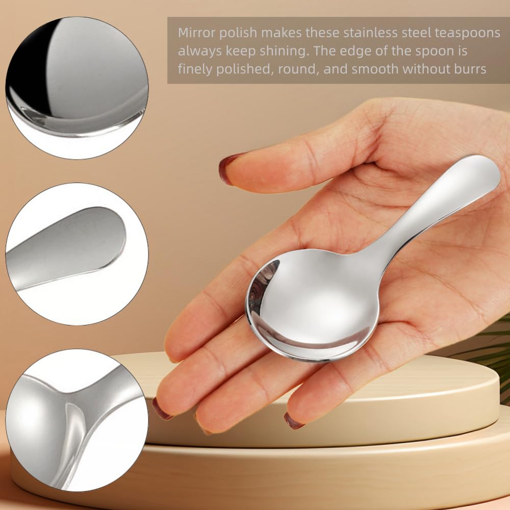 Cuillères à Manche Court, Petites Cuillères Pour Boîtes, Mini Cuillères