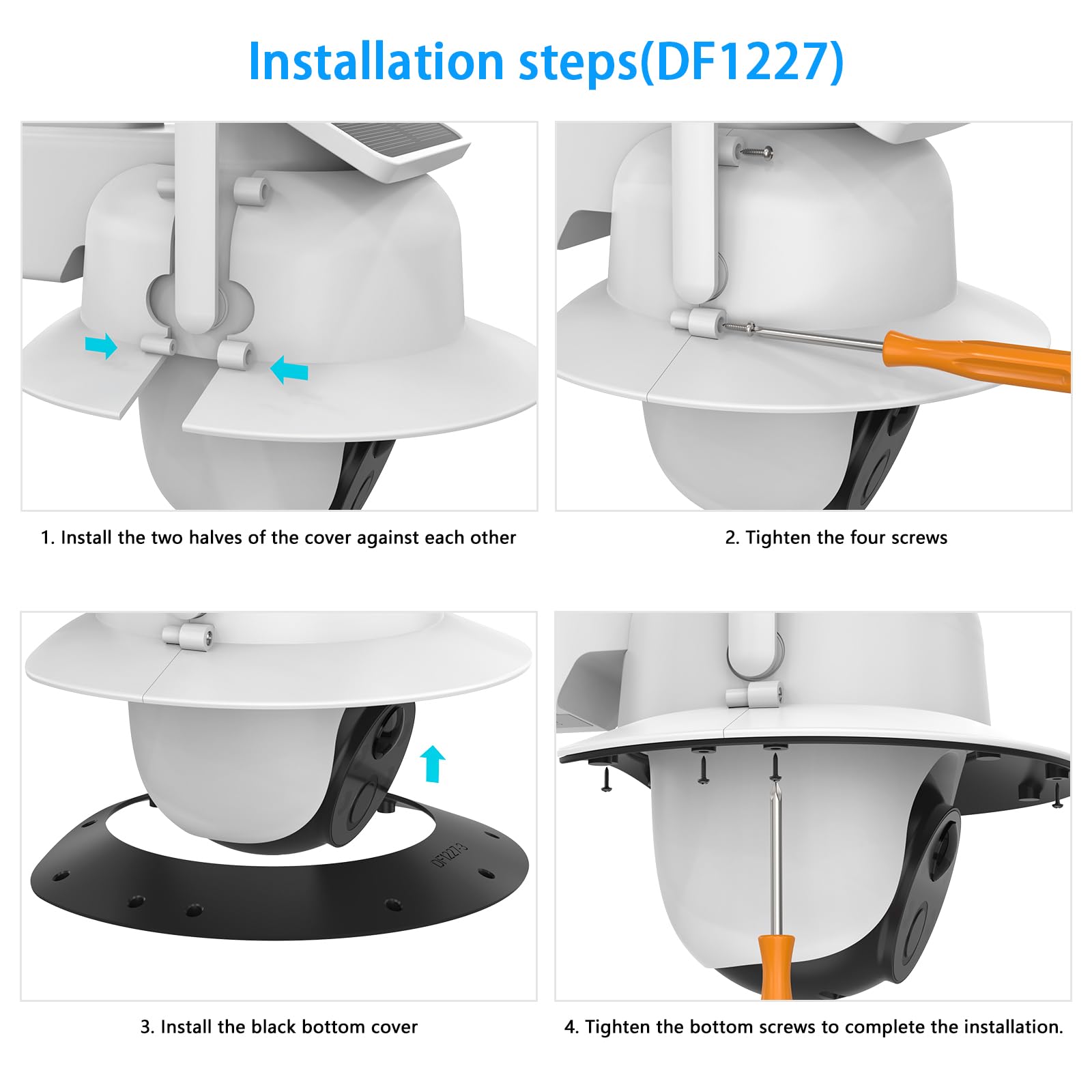 Protection contre la pluie pour caméra de surveillance AOSU 2K/3MP Batterie solaire extérieure (C9C2CA11) (C9C3CA11) – Couvercle de caméra extérieure, protection solaire, accessoire de caméra