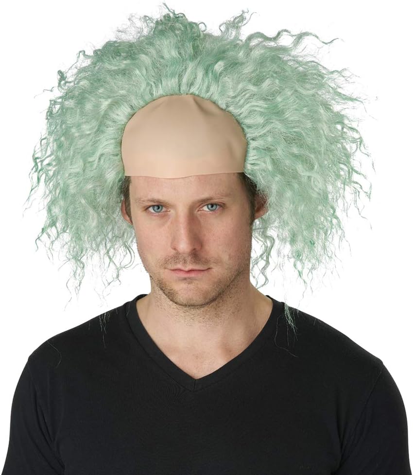 California Costumes Mens Obnoxious Ghost Bald Cap Wig Green/Gray